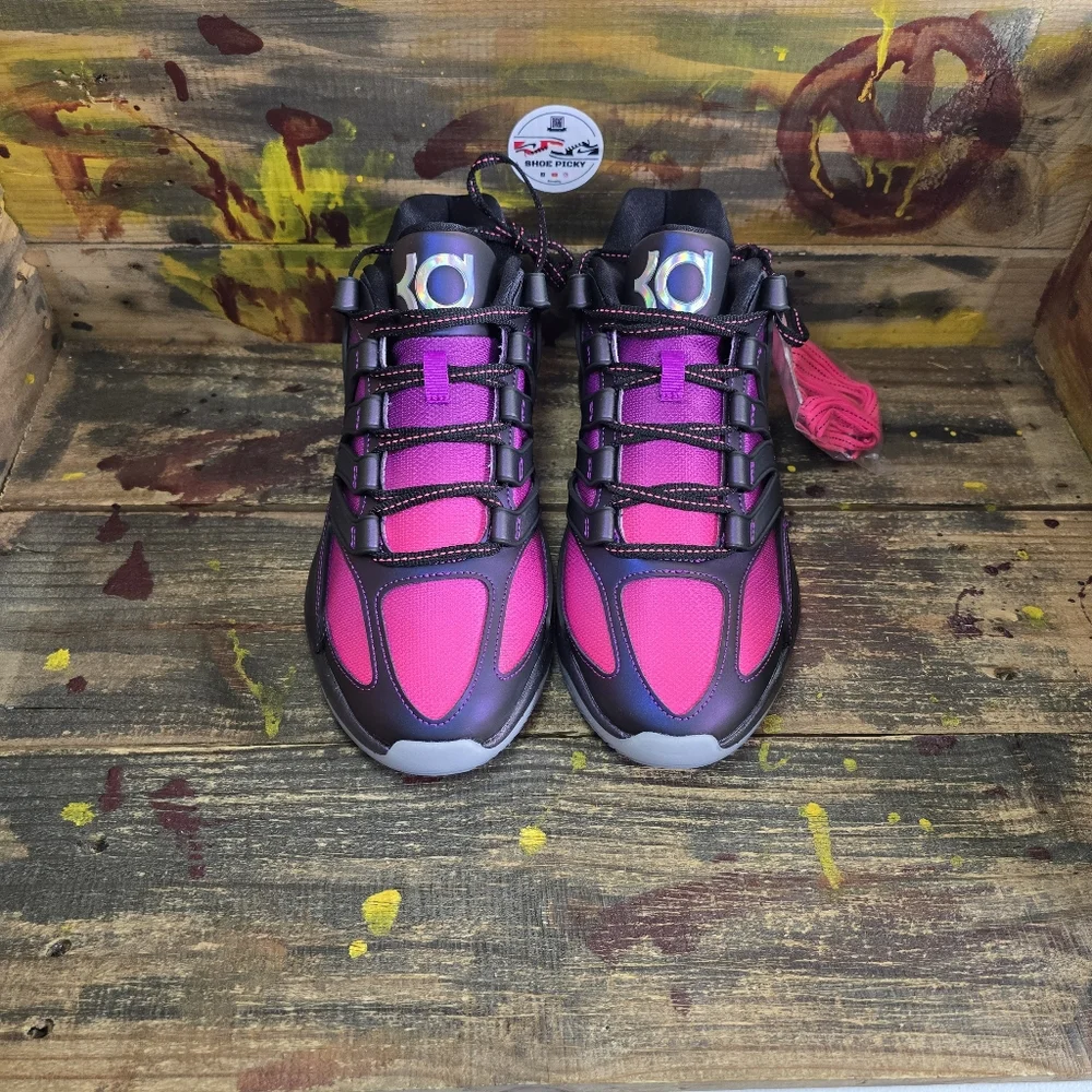 Nike KD18‎ Kevin Durant Basketball Shoes Purple Pink Black Men's | Size 10.5 New - Picture 2 of 8